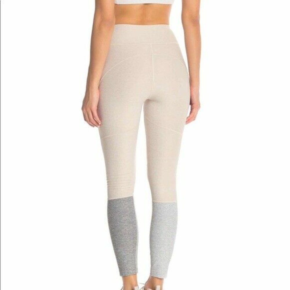 Outdoor Voices‎ 7/8 Dipped Leggings Stretch Pull on Yoga Gym Run Beige Women L